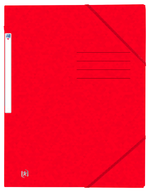 Oxford TOP FILE+ # Eckspanner A4, Farbe: rot, 390 g/m² Karton, Multi´Strat™ Technologie, mit Gummizugverschluss, ohne Einschlagklappen