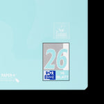 Oxford Touch Pastell Schulheft A4
#Lineatur 26 (kariert mit weißem Rand rechts), 16 Blatt, geheftet, pastell blau