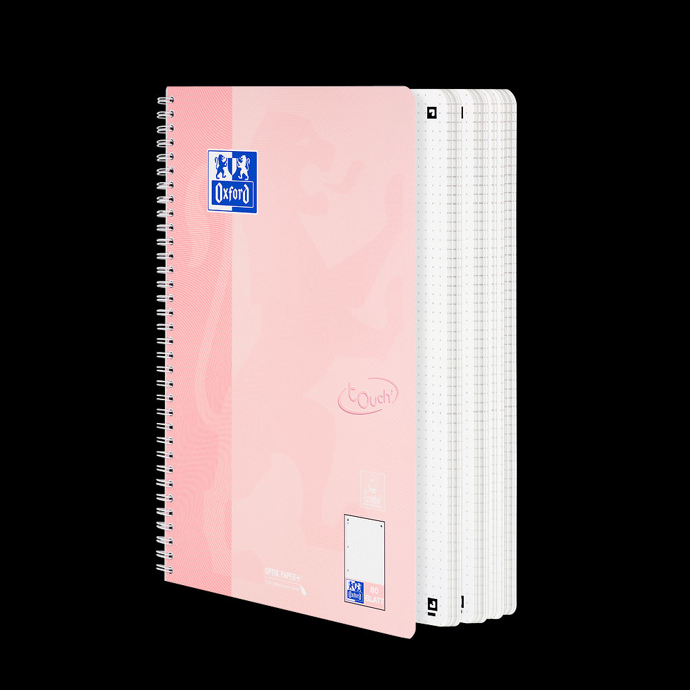 Oxford Touch Pastell Collegeblock A4+ 
#Lineatur dotted, 80 Blatt, 4-fach gelocht, sortiert pastell