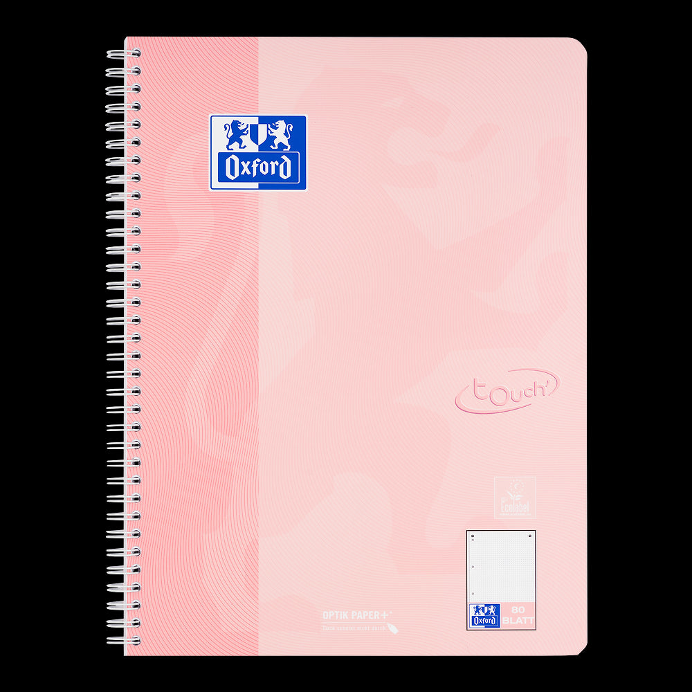 Oxford Touch Pastell Collegeblock A4+ 
#Lineatur dotted, 80 Blatt, 4-fach gelocht, sortiert pastell