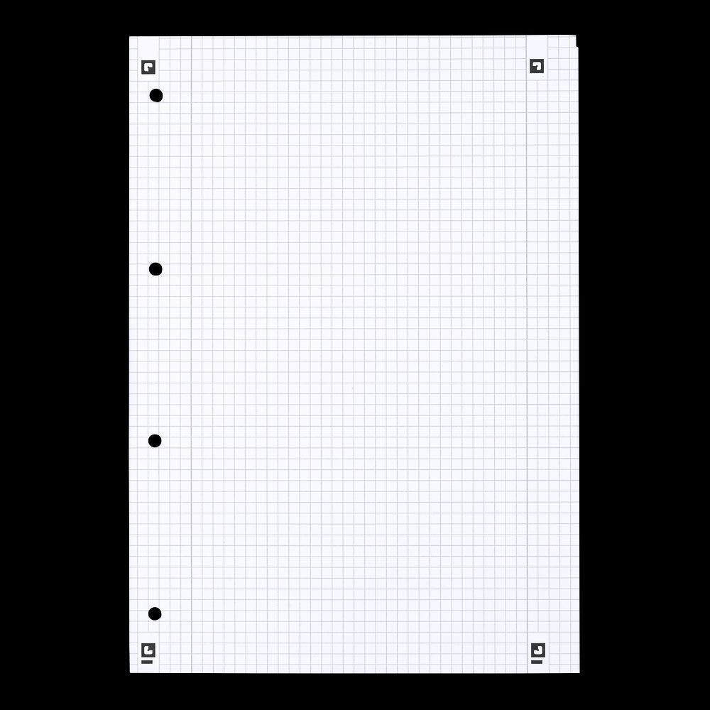 Oxford Linkshänder-Collegeblock# Collegeblock A4+, Lineatur 38 (kariert mit Rand links und rechts), 80 Blatt, Optik Paper+® , Spirale rechts, 4-fach gelocht, Microperforation mit Ausreißhilfe, grün