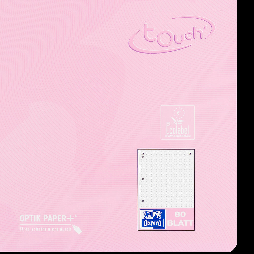 Oxford Touch Pastell Collegeblock A4+ 
#Lineatur dotted, 80 Blatt, 4-fach gelocht, sortiert pastell
