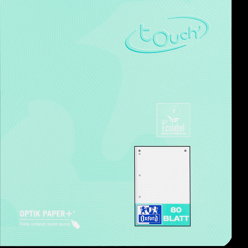 Oxford Touch Pastell Collegeblock A4+ 
#Lineatur dotted, 80 Blatt, 4-fach gelocht, sortiert pastell