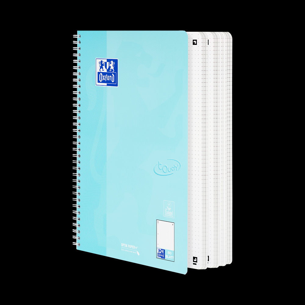 Oxford Touch Pastell Collegeblock A4+ 
#Lineatur dotted, 80 Blatt, 4-fach gelocht, sortiert pastell