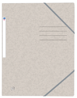 Oxford TOP FILE+ # Eckspannermappe A4, Farbe: beige, 390 g/m² Karton, Multi´Strat™ Technologie, Gummizugverschluss und drei Einschlagklappen