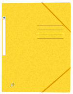 Oxford TOP FILE+ # Eckspannermappe A4, Farbe: gelb, 390 g/m² Karton, Multi´Strat™ Technologie, Gummizugverschluss und drei Einschlagklappen