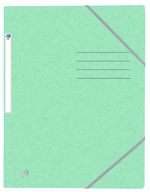 Oxford TOP FILE+ # Eckspannermappe A4, Farbe: pastell grün, 390 g/m² Karton, Multi´Strat™ Technologie, Gummizugverschluss und drei Einschlagklappen
